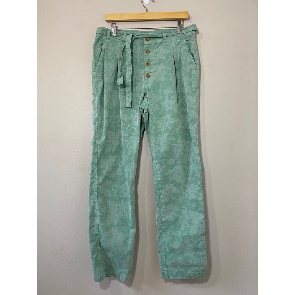 Sundance Mint Green Floral Paperbag Waist Trousers